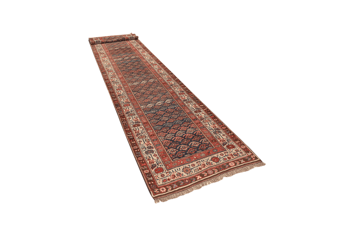 Vintage Teppich Seysan 408x96cm bunt Naturmotive