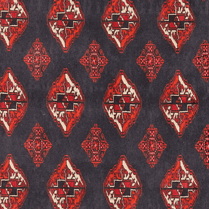 Vintage carpet Turkman colorful 128x106cm