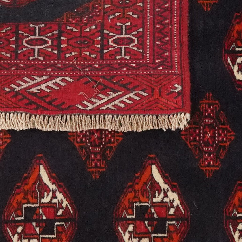 Vintage Teppich Turkman bunt 128x106cm