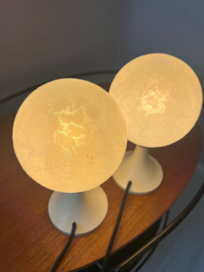 Lampe de chevet vintage avec base tulipe, lot de 2