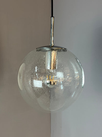 Kugellampe Einschlussglas Chrom von Glashütte Limburg