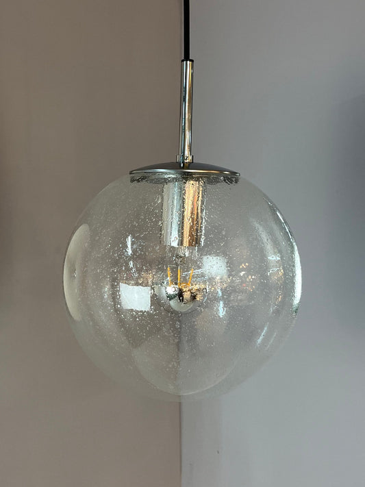Kugellampe Einschlussglas Chrom von Glashütte Limburg