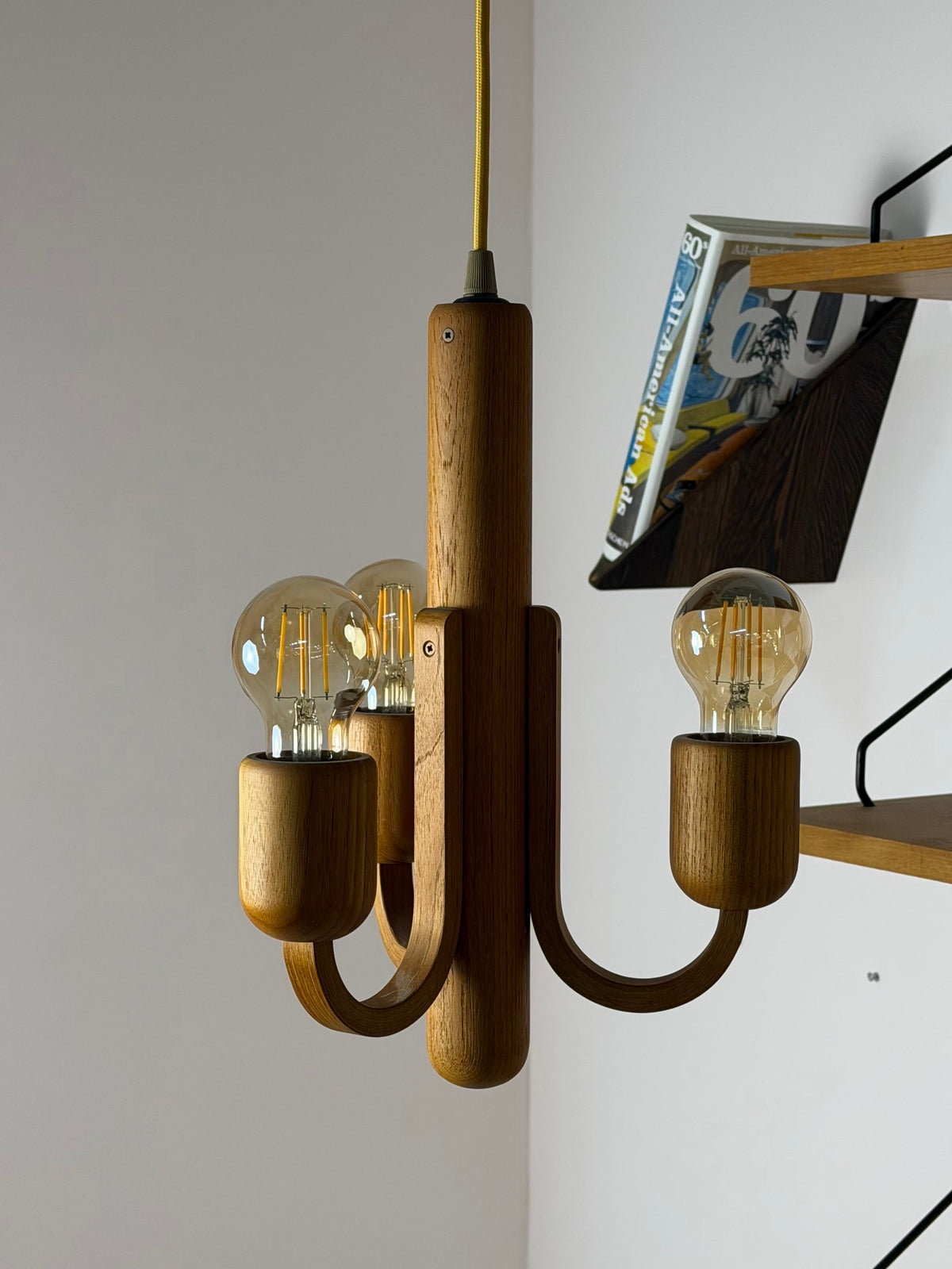 Vintage Kronleuchter Teak von DOMUS