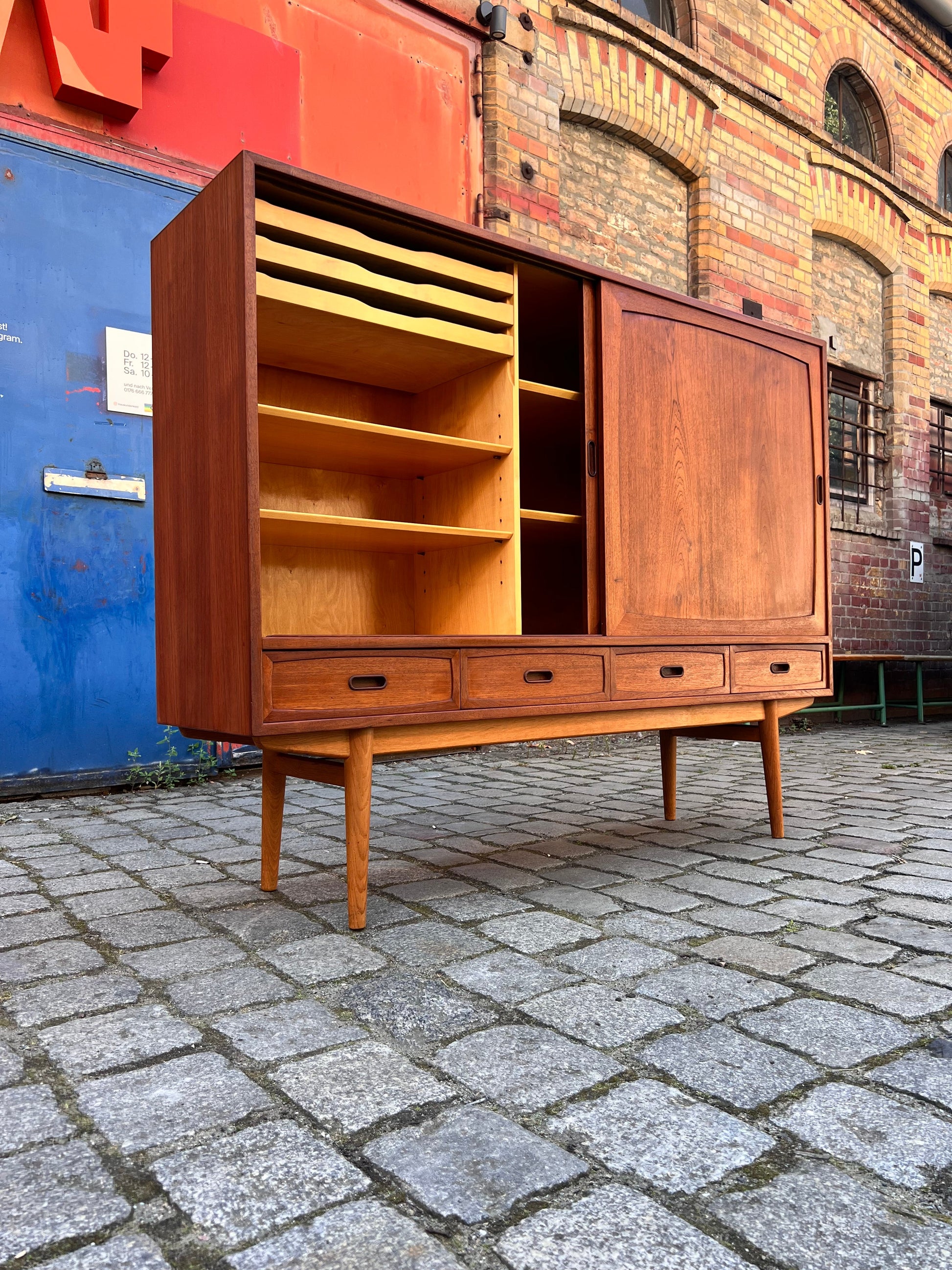 Vintage Highboard Teak aus Dänemark