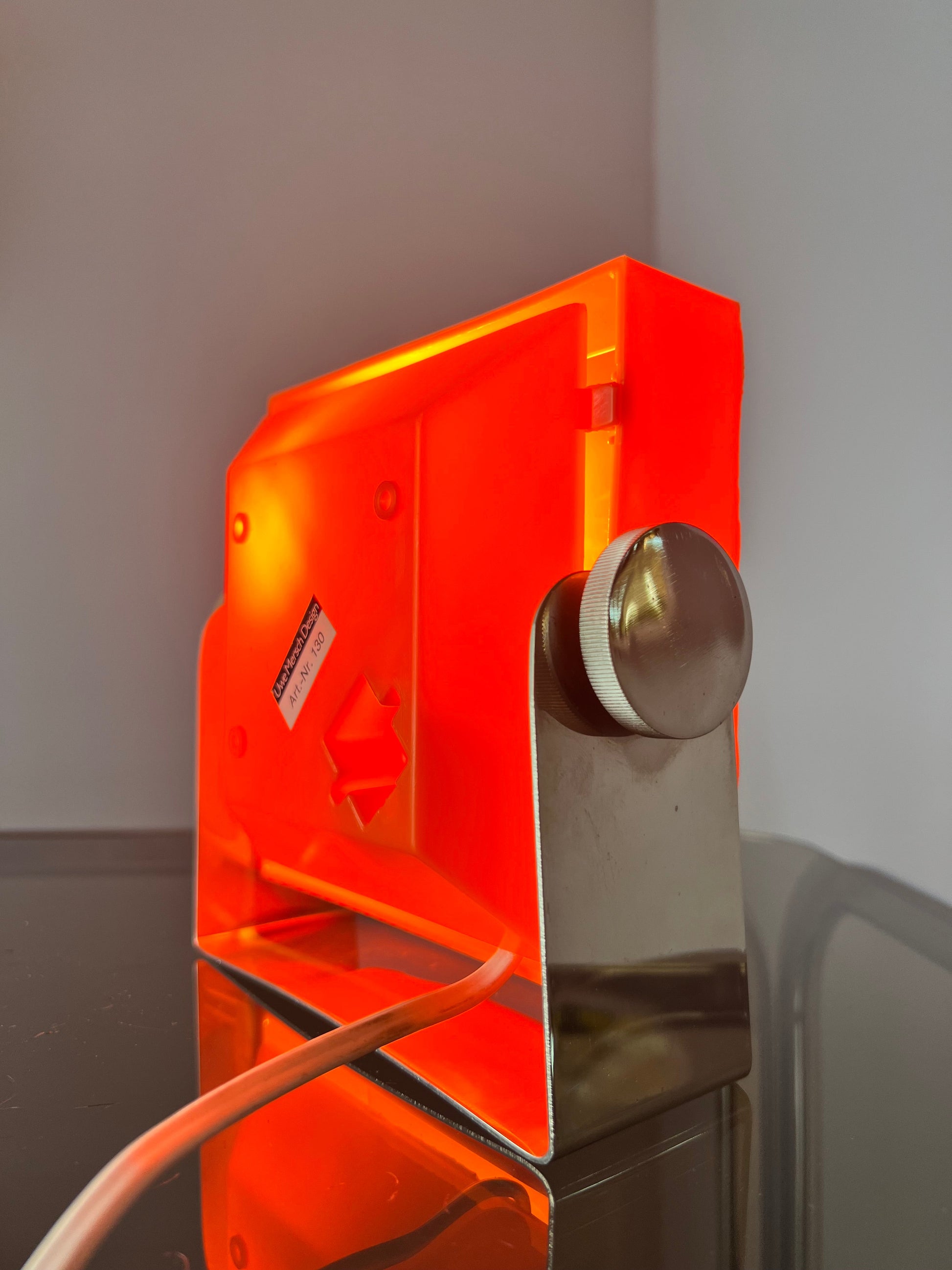 Tischlampe orange von Uwe Mersch