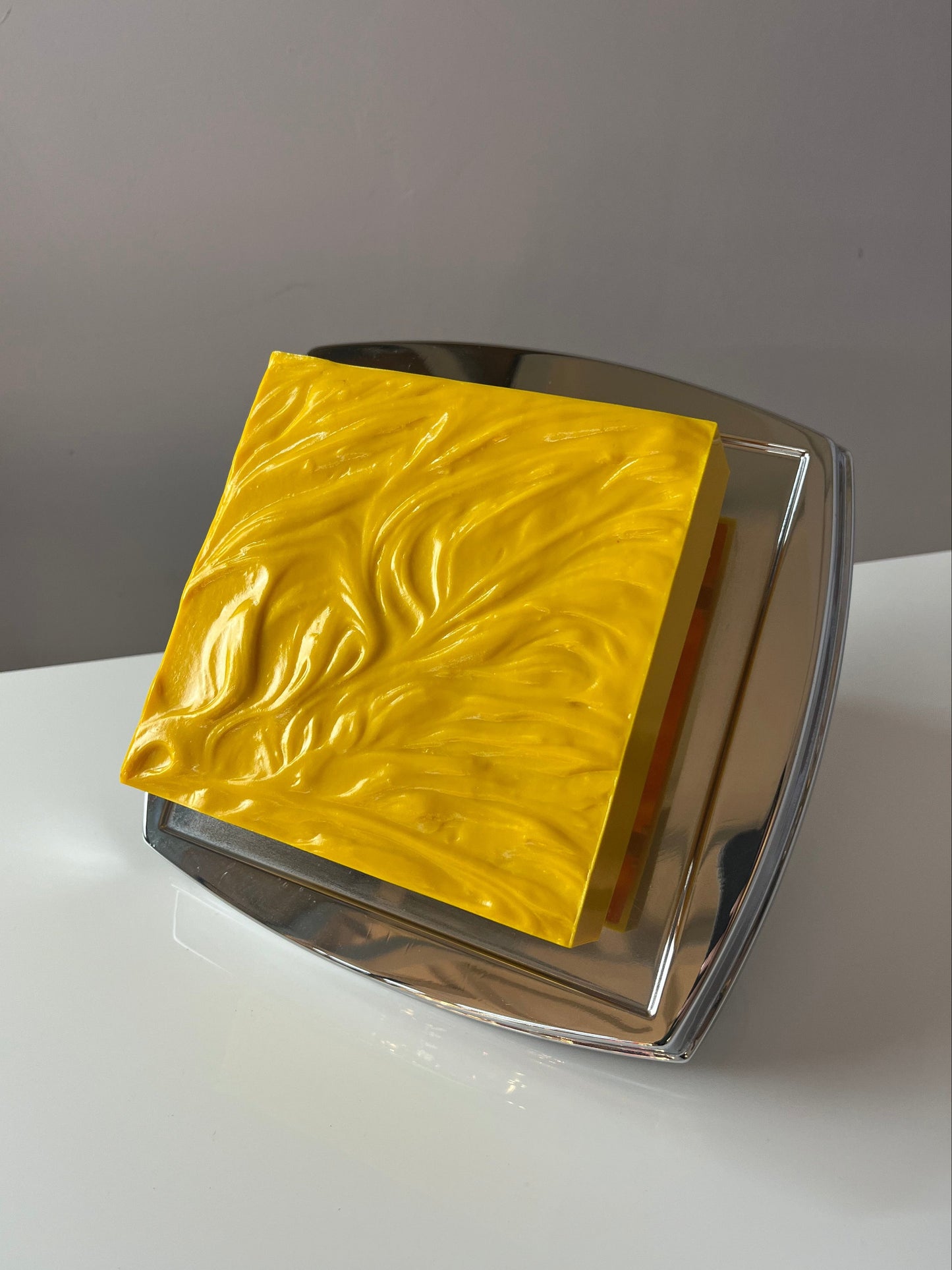 Wandlampe gelb Chrom von Uwe Mersch