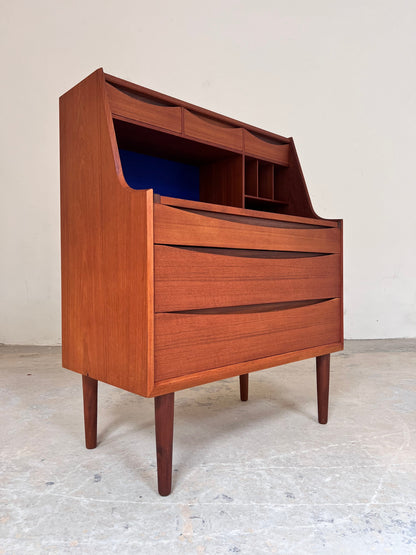 Vintage Sekretär Teak mit Schminktisch und Spiegel aus Dänemark