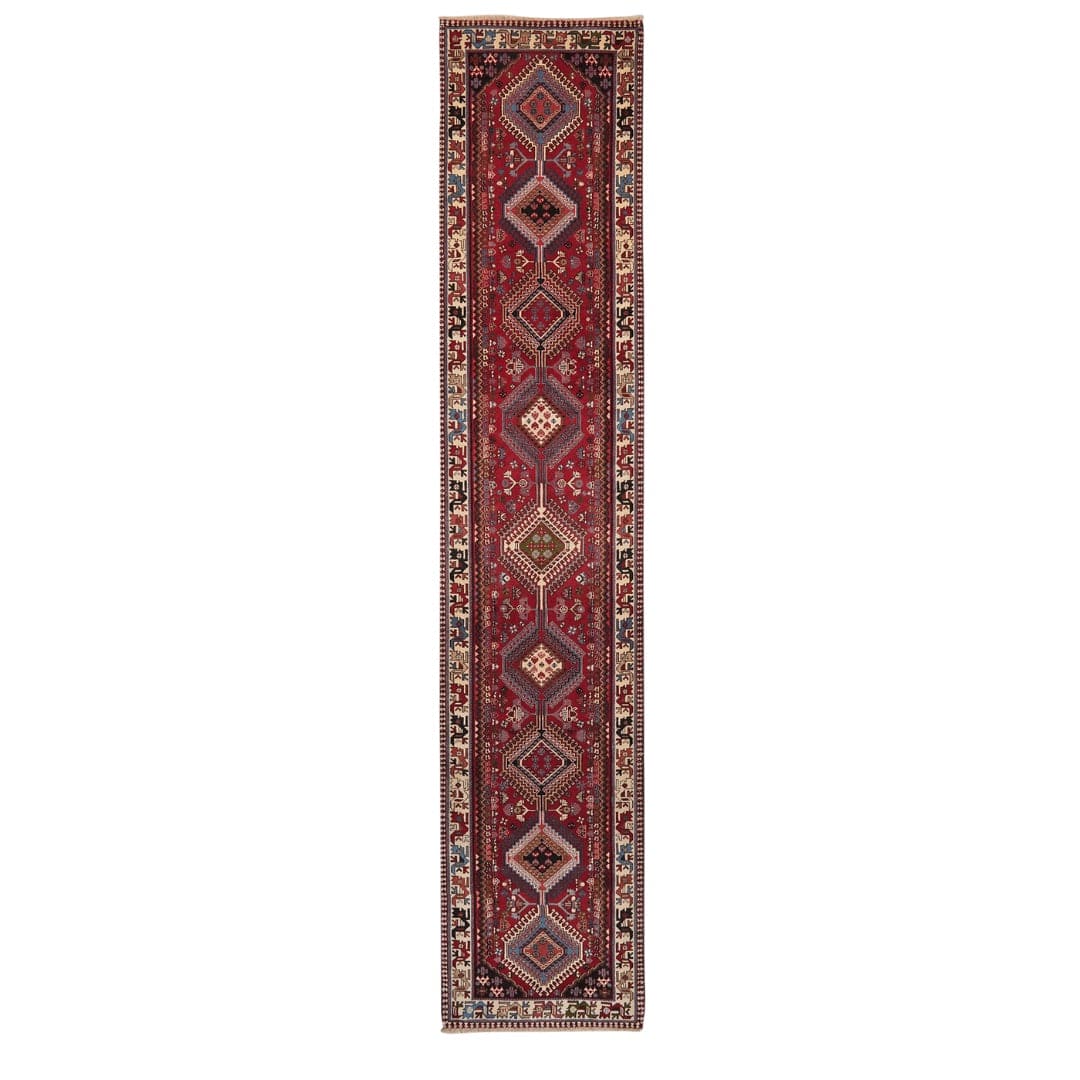 Tapis vintage Yalameh coloré 394x80cm