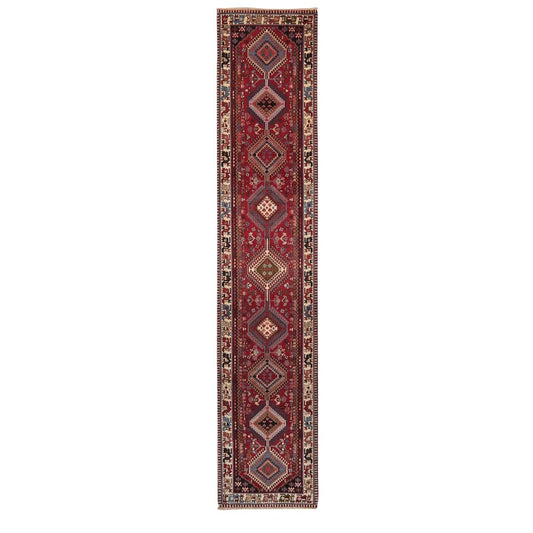 Vintage carpet Yalameh colorful 394x80cm