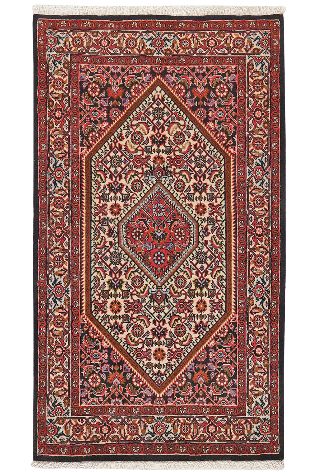 Tapis Vintage Bidjar Zandjan 148x85cm Motifs colorés inspirés de la nature