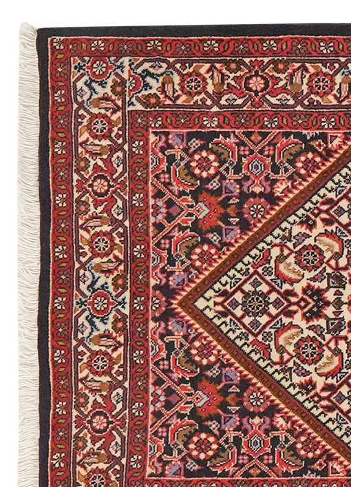 Tapis Vintage Bidjar Zandjan 148x85cm Motifs colorés inspirés de la nature