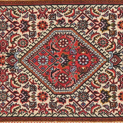 Tapis Vintage Bidjar Zandjan 148x85cm Motifs colorés inspirés de la nature