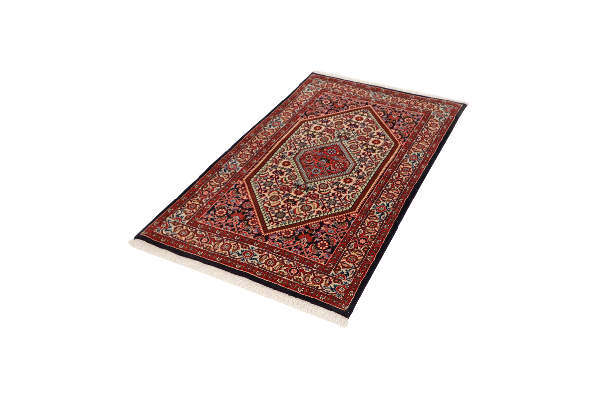 Tapis Vintage Bidjar Zandjan 148x85cm Motifs colorés inspirés de la nature