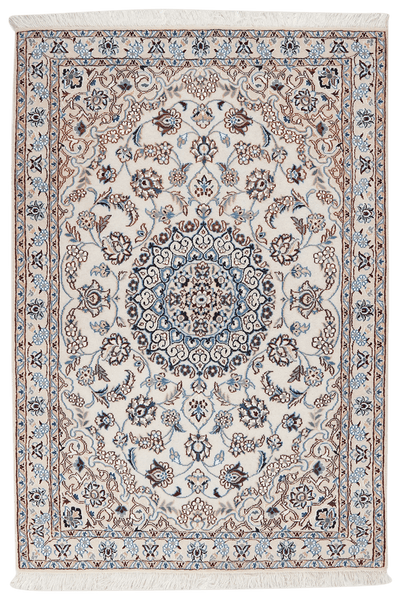 Vintage Teppich Nain 9La 145x99cm bunt Naturmotiv
