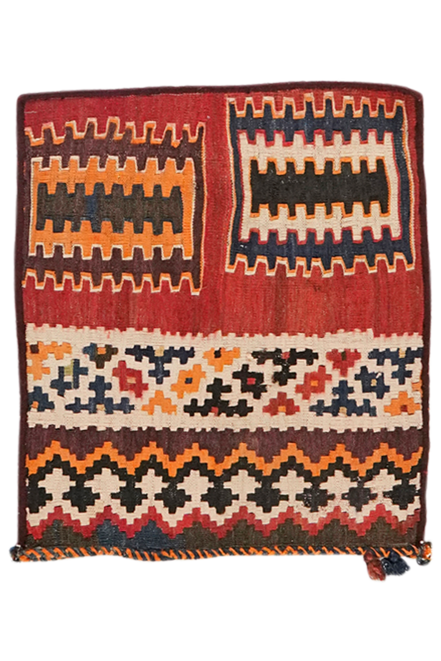 Coussin Vintage Kelim Coloré fait main neuf