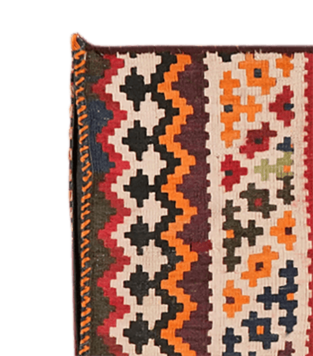 Vintage pillow Kelim colorful handmade 53x43cm