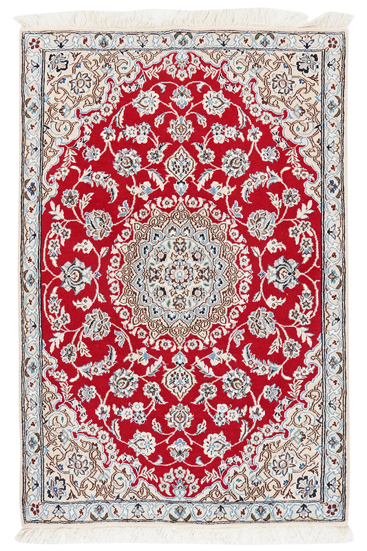 Vintage carpet Nain 9La 135x89cm colorful natural motif