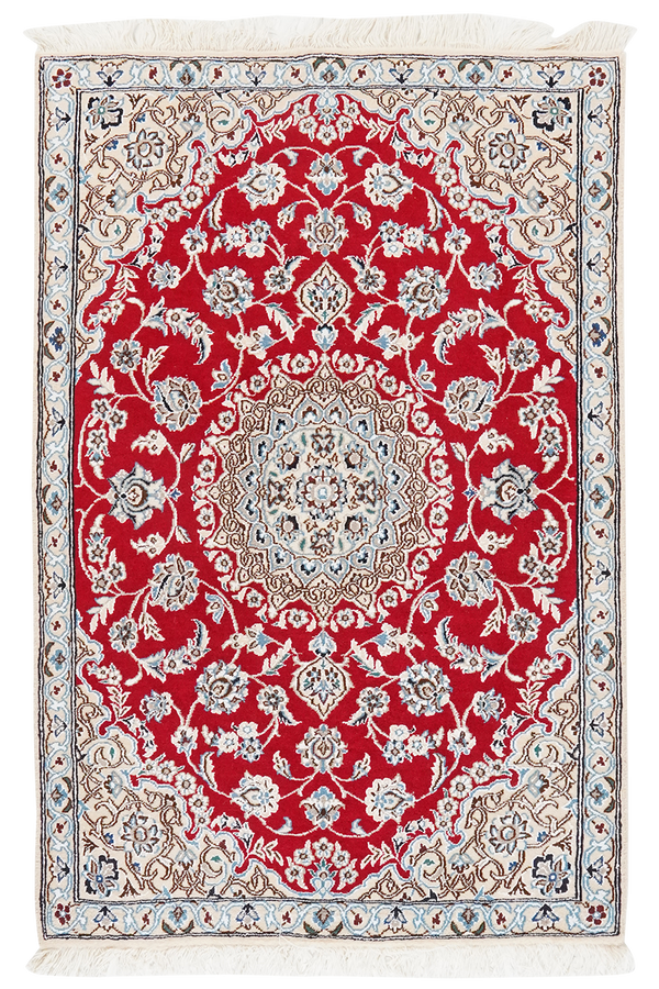 Vintage carpet Nain 9La 135x89cm colorful natural motif