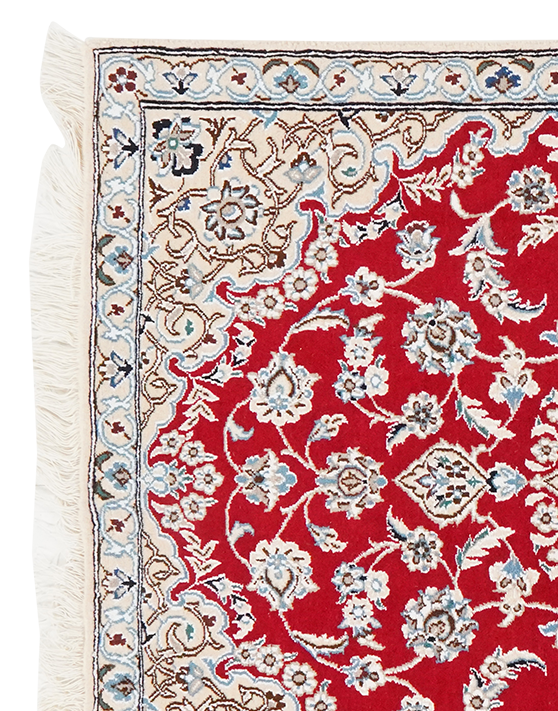 Vintage carpet Nain 9La 135x89cm colorful natural motif