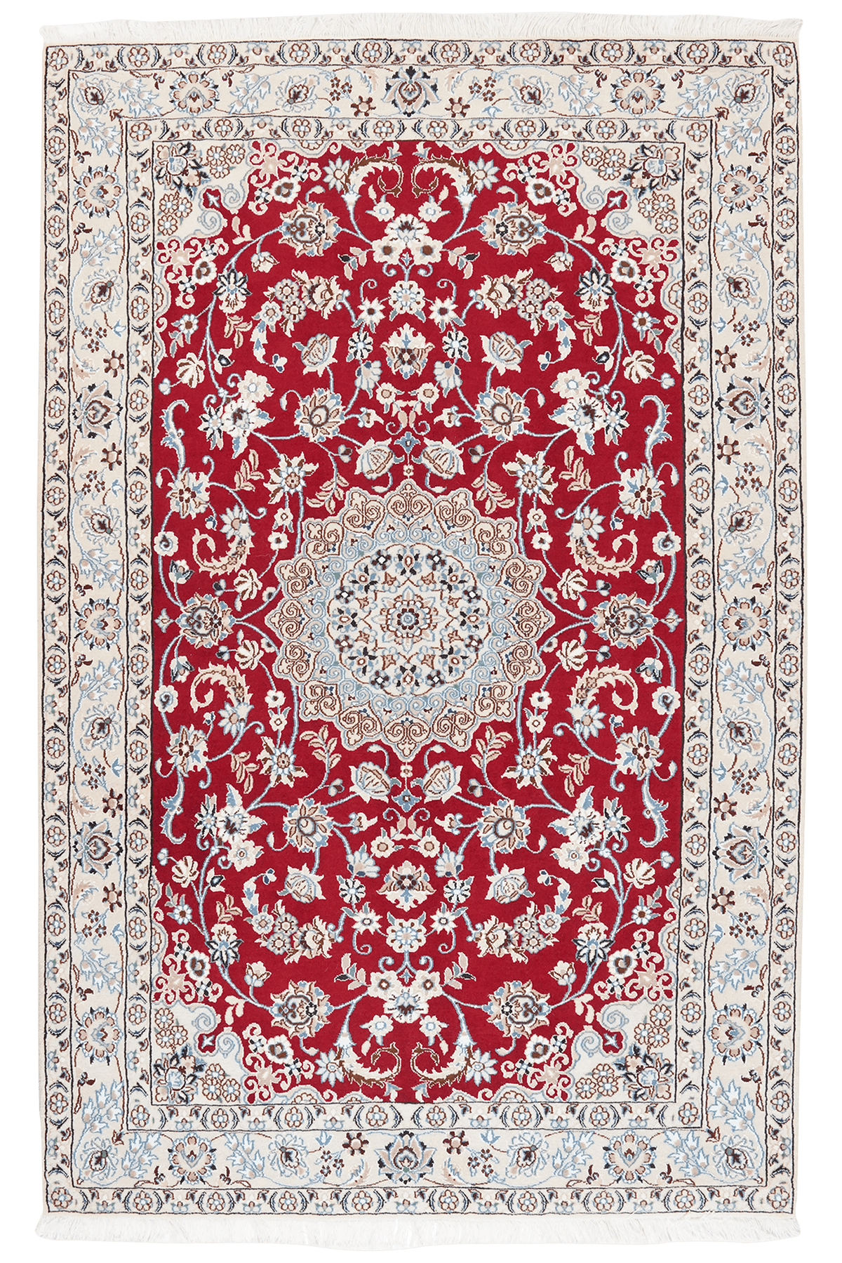 Vintage Teppich Nain 9La 202x129cm bunt Medallion
