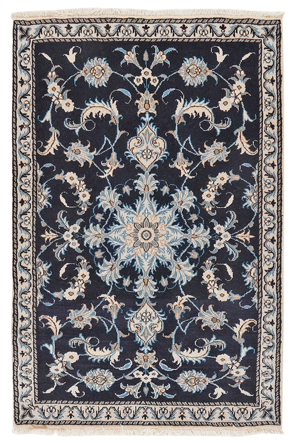 Tapis Nain 12La 135x89cm Médaillon coloré