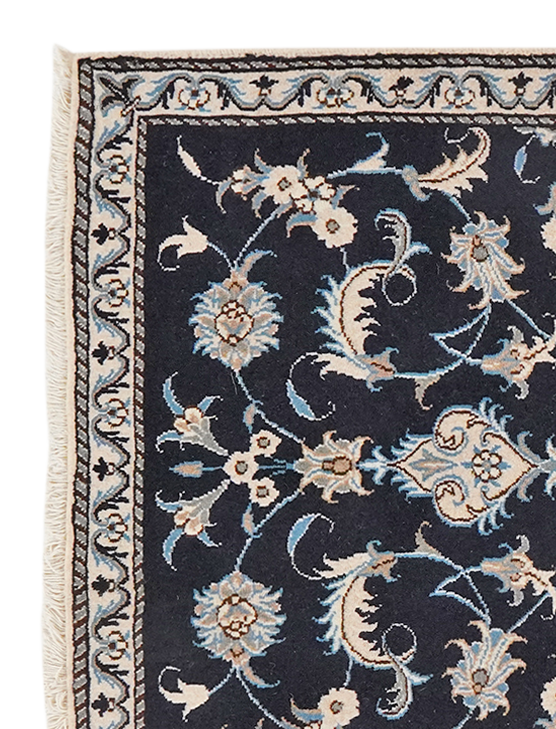 Vintage carpet Nain 12La 135x89cm colorful Medallion