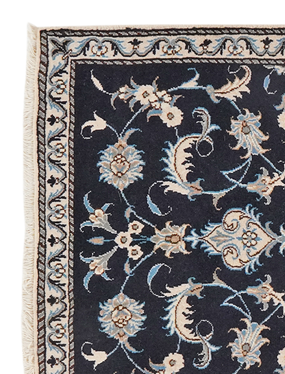 Vintage carpet Nain 12La 135x89cm colorful Medallion