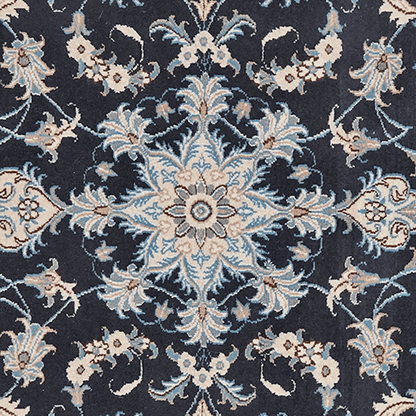 Vintage carpet Nain 12La 135x89cm colorful Medallion