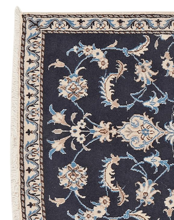 Tapis Vintage Nain 12La 137x86cm Motifs colorés inspirés de la nature