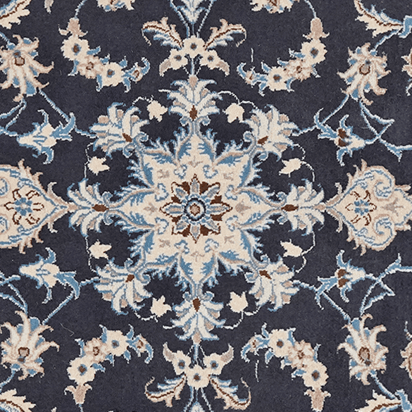 Tapis Vintage Nain 12La 137x86cm Motifs colorés inspirés de la nature