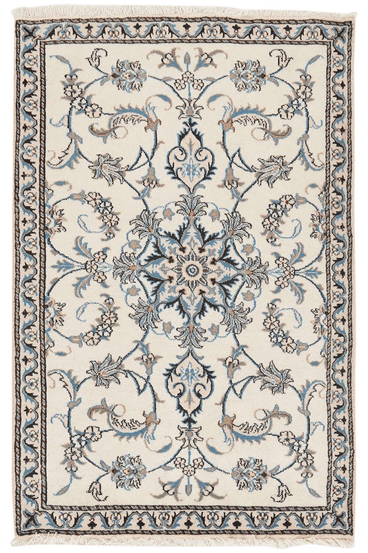 Vintage Carpet Nain 12La 136x89cm Colorful Nature-Inspired Motifs