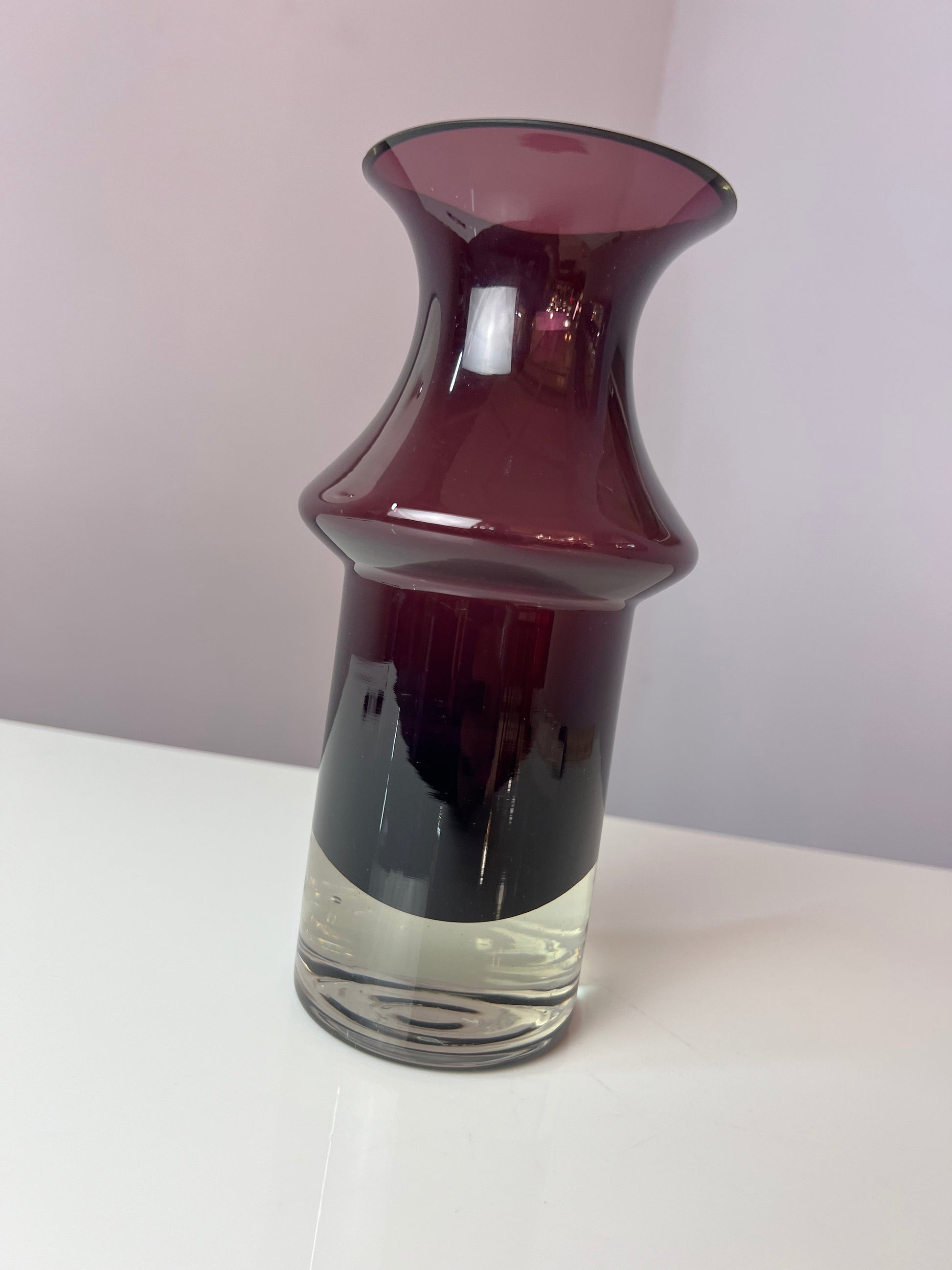 Vintage Vase lila Glas von Nanny Still für Riihimäen Lasi