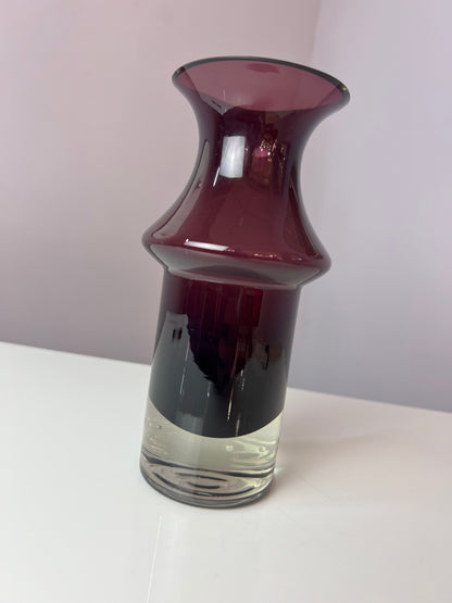 Vintage Vase lila Glas von Nanny Still für Riihimäen Lasi
