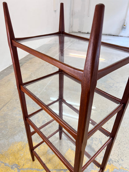 Vintage Regal Teak mit Acrylglasplatten aus Dänemark