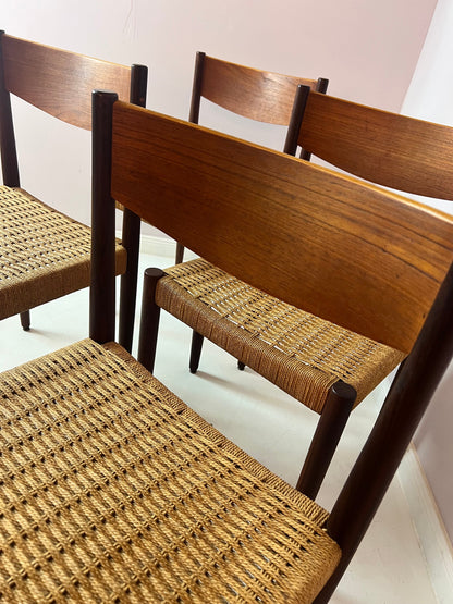 Vintage Stuhl Teak von Poul Volther für Frem Rojle Set von 4