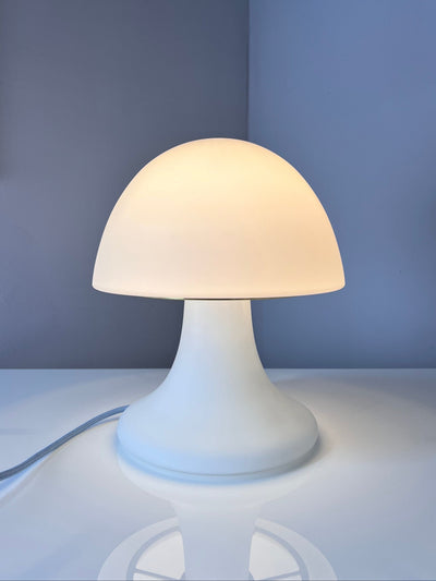 Mushroom table lamp by Glashütte Limburg, white