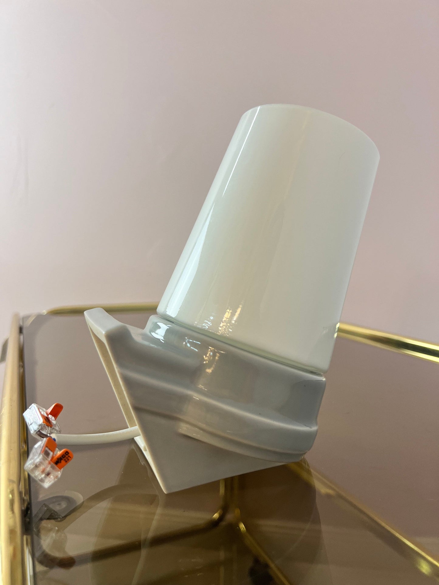 Wall lamp light grey by Sigvard Bernadotte for Ifö