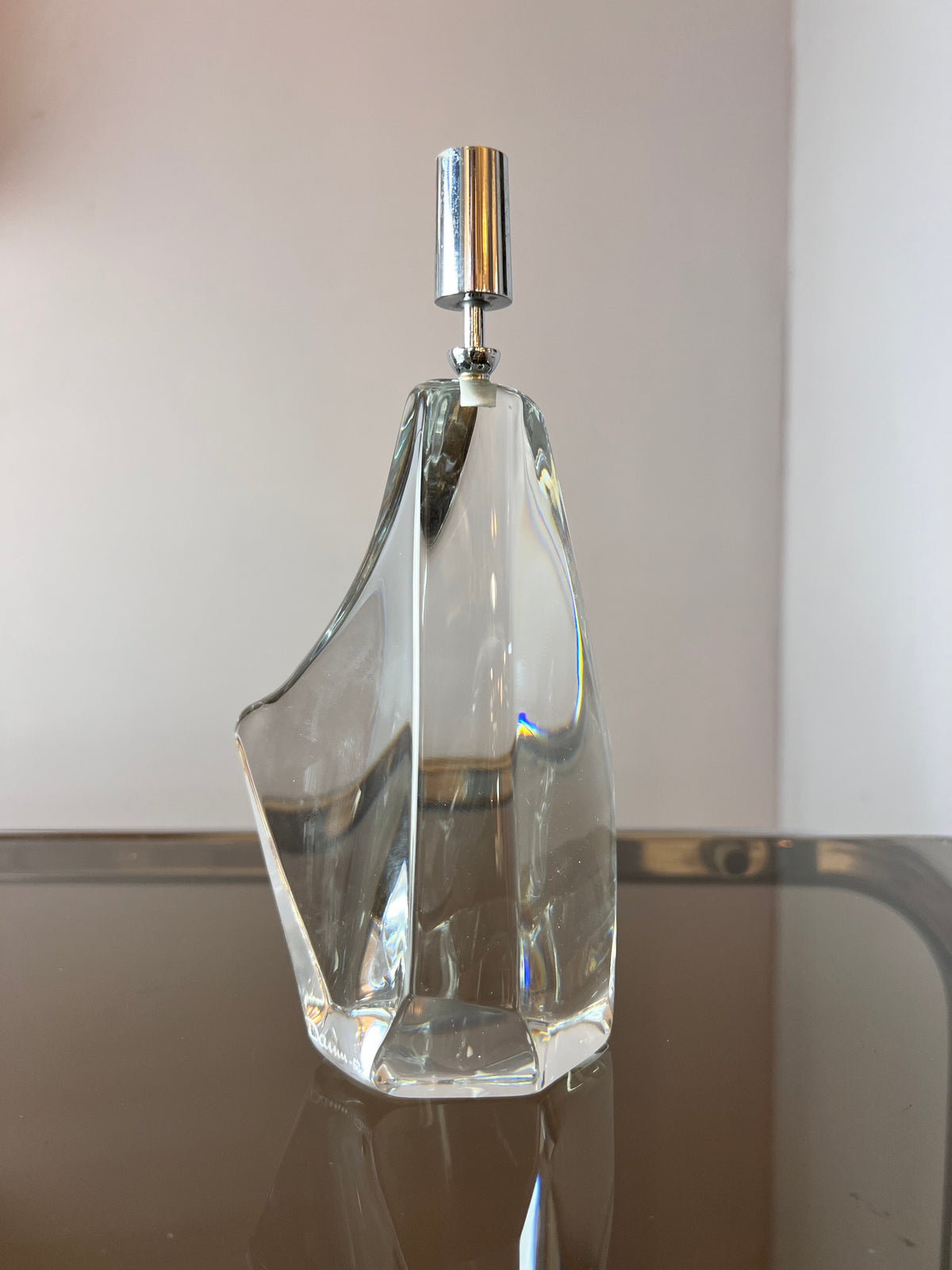 Vintage Kerzenständer Iceberg Glas von Daum Nancy