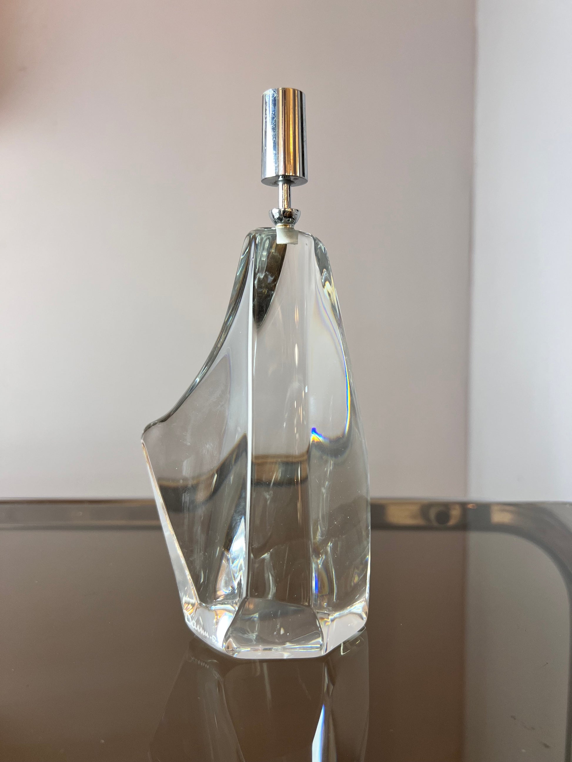 Vintage Kerzenständer Iceberg Glas von Daum Nancy