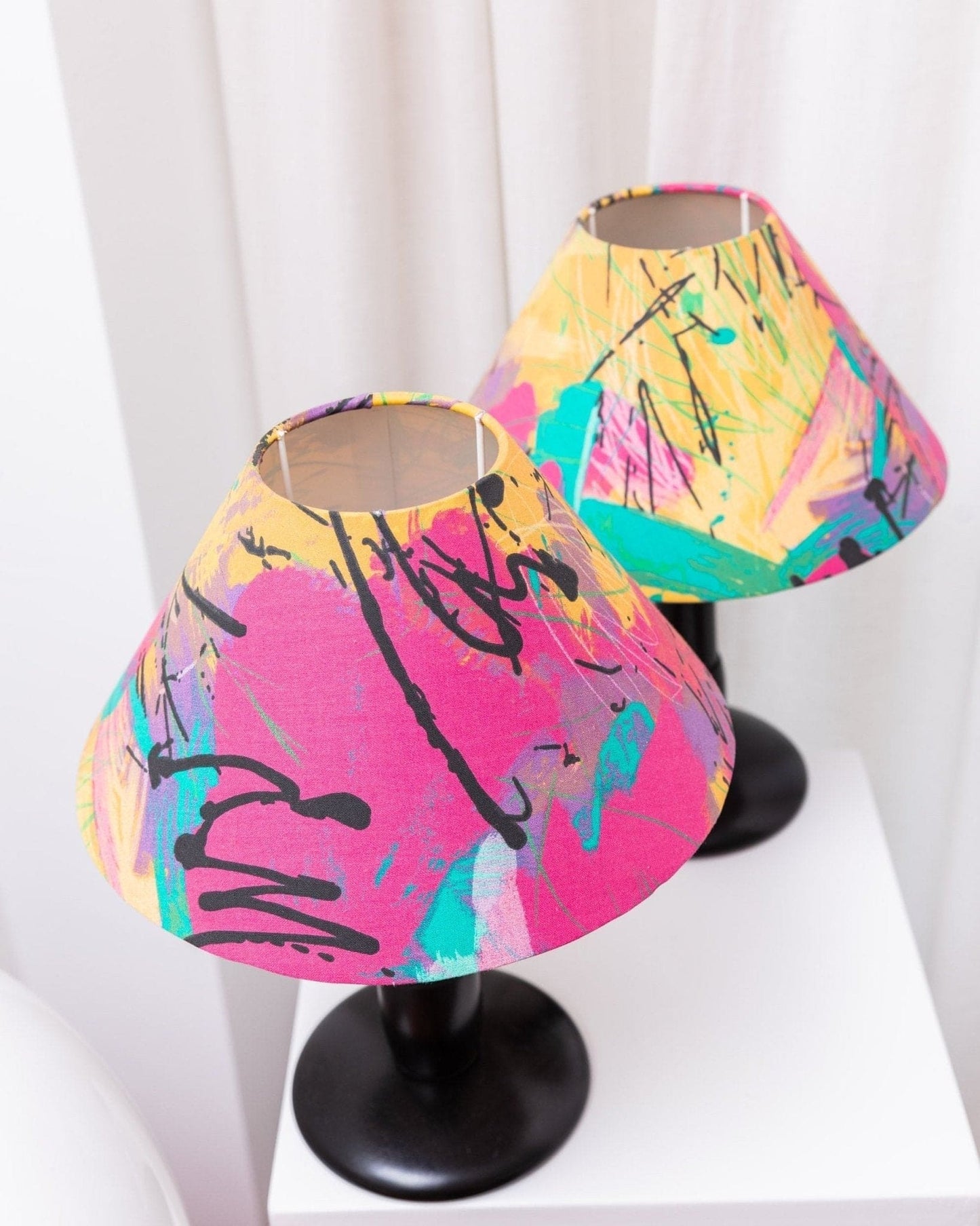 Lampe de table vintage Memphis Pop Art par Massive années 1980, lot de 2