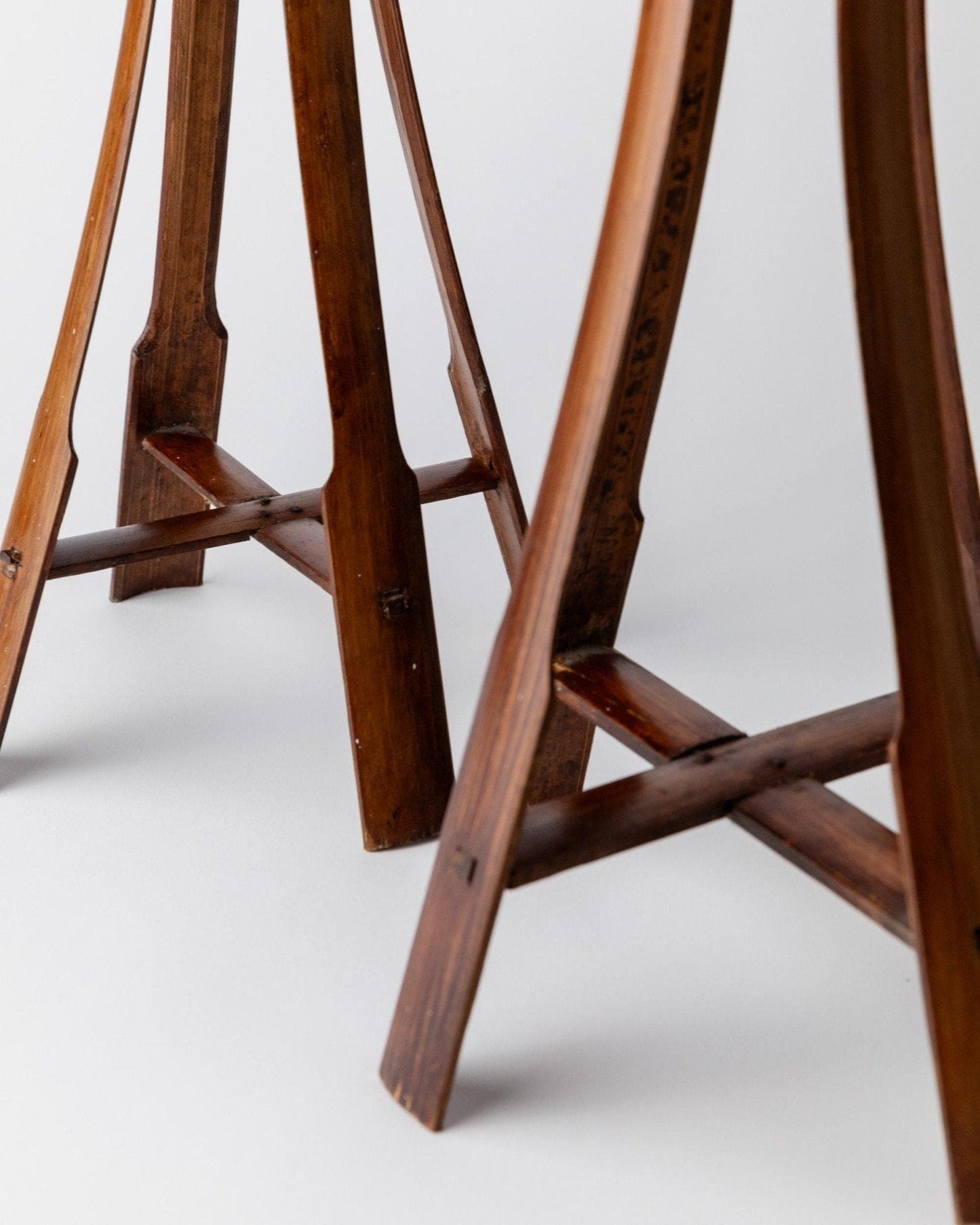 Bougeoir vintage en bambou style bohème Italie années 60 décoration de table