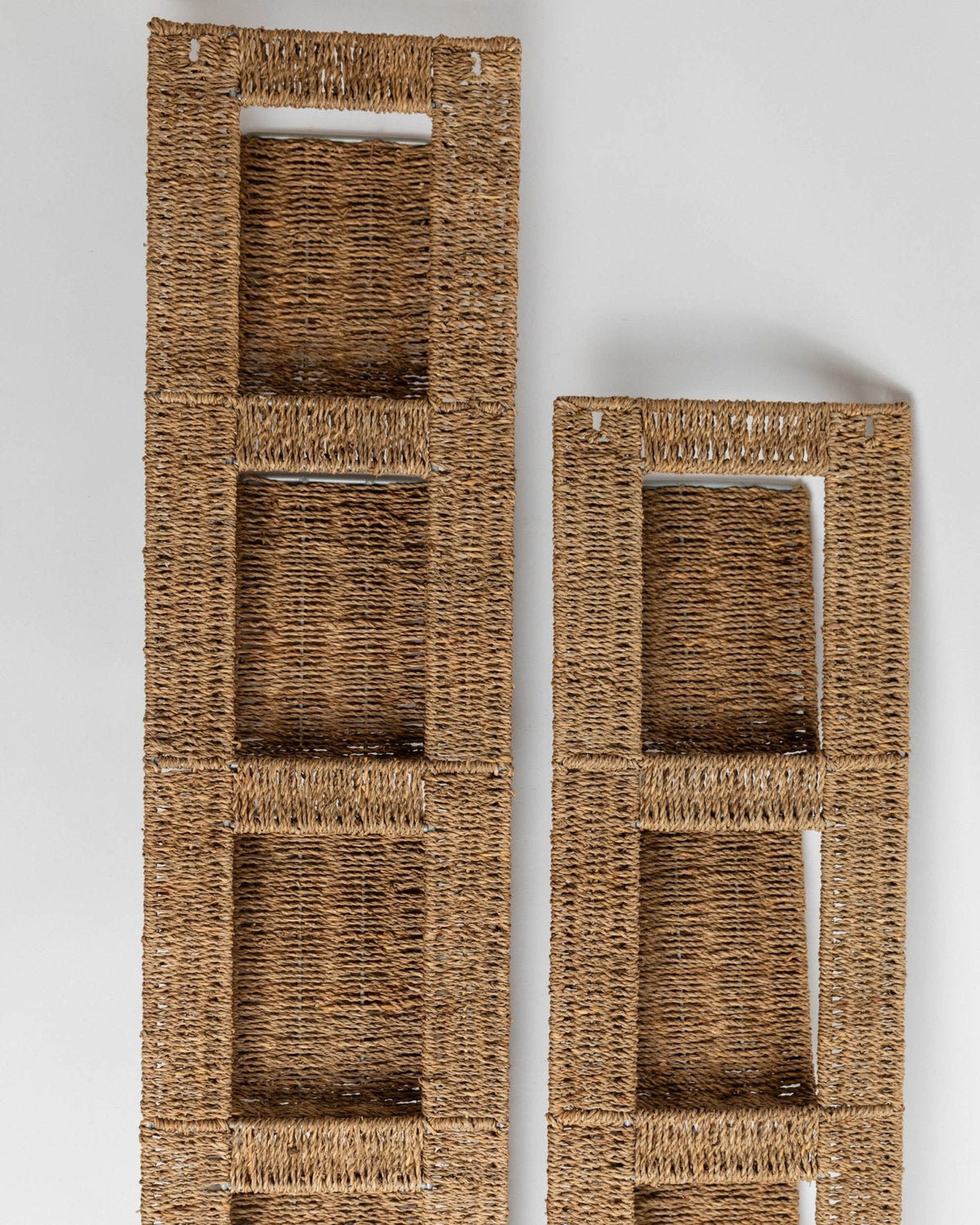 Set von 2 Vintage Zeitungsständer aus Rattan