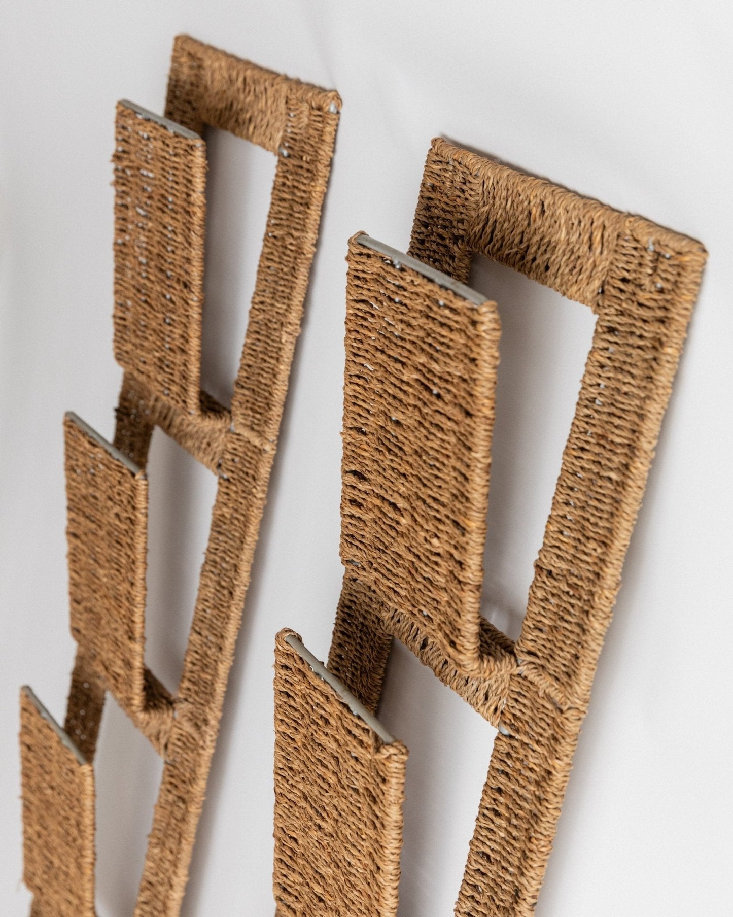 Set von 2 Vintage Zeitungsständer aus Rattan