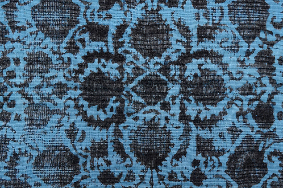 Tapis Vintage à Motifs Bleus