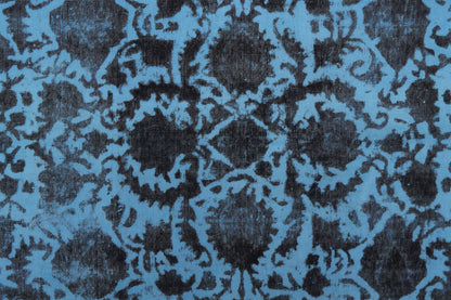 Tapis Vintage à Motifs Bleus