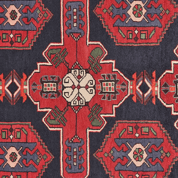 Tapis Shahsavan Vintage 157x108cm Coloré et Noué à la main