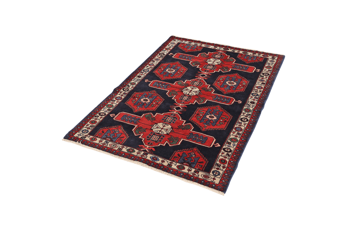 Tapis Shahsavan Vintage 157x108cm Coloré et Noué à la main