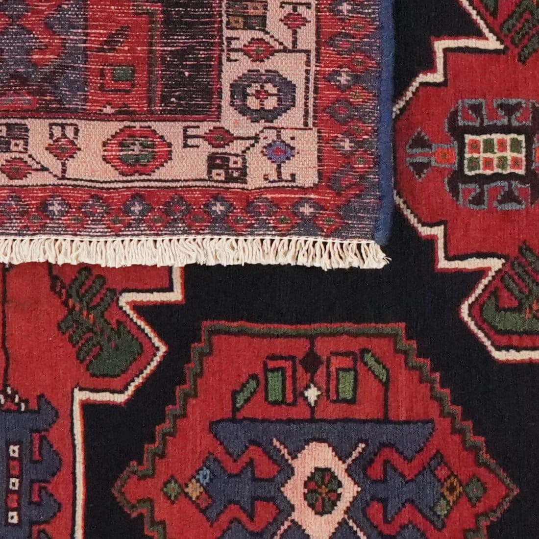 Tapis Shahsavan Vintage 157x108cm Coloré et Noué à la main