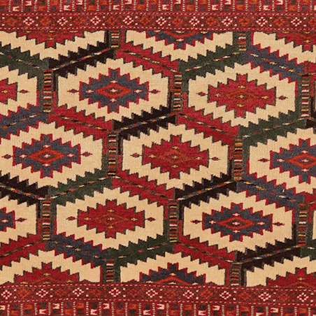 Vintage Turkman Teppich 63x128 cm Tradition und Stil