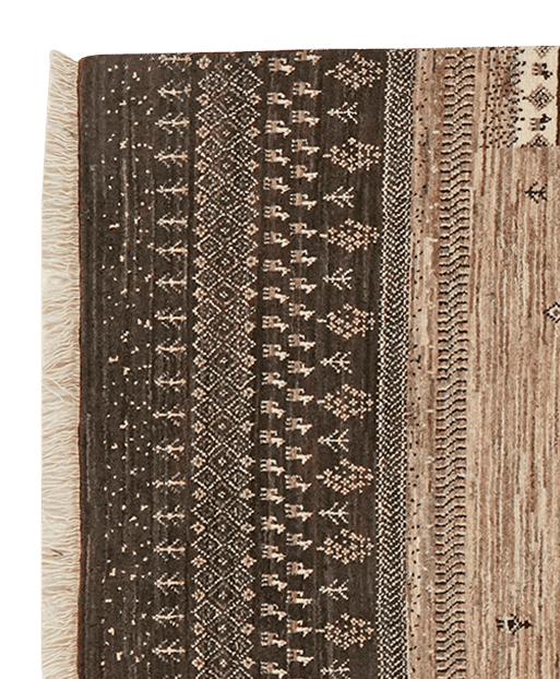 Vintage Teppich Rizbaf 244x89cm bunt